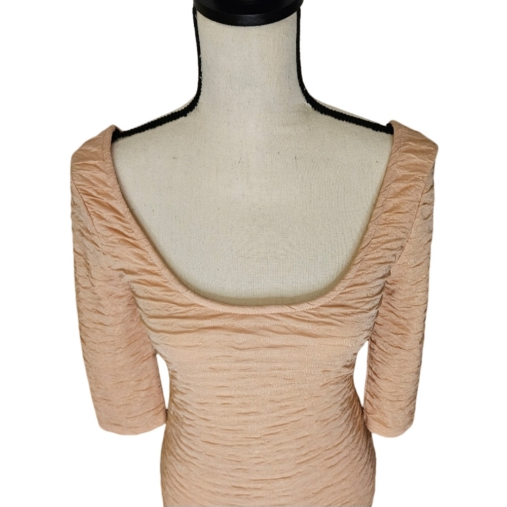 NWT - Material Girl Peach Sparkly Cocktail Dress - Picture 6 of 12